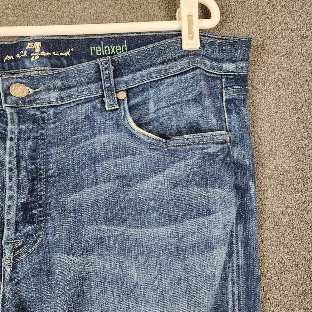7 For All Mankind Relaxed Fit Jeans Mens 38 Blue Medium Wash T521476S-476S USA - Picture 2 of 11
